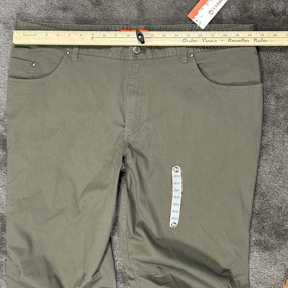 Merrell Articulus Pant Mens 40L Boulder Greige Solid Outdoor Hiking Stretch